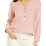 Madewell NWT  Gauzy Cotton Evert Top Sz.‎ XS Wisteria Dove Photo 0