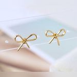 Kate Spade  - ‘Skinny Mini’ Gold-Plated Bow Stud Earrings | New! Photo 2