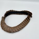 Y2K Brown Wood Disc Belt Boho Layered Festival Retro Indie Sleaze 24 Photo 1