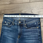 7 For All Mankind Cropped Boot Stretch Blue Jeans Frayed Hem Size 26 Photo 7