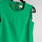 J. Crew Factory Ruffleneck Knee Length Suit Dress In Modern Clover Green Size 0 Photo 2