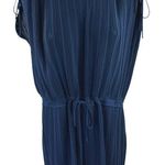 Club Monaco  Navy Blue Viga Pleated Tie Waist Sleeveless Romper Shorts Size 4 Photo 0