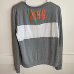 PINK - Victoria's Secret Victoria's Secret Pink Gray, White & Orange Florida Sweatshirt Photo 1