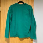 L.L. Bean Women's Green Fleece Quarter Zip Pullover Sweater Photo 1