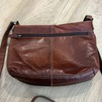 Jack Georges Voyager Uptown Hand Stained Leather Hobo Bag Adjustable Strap. EUC Brown Photo 1