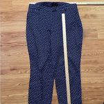 Talbots The Perfect Crop Curvy Pants Womens Size 14 Stretch Blue Pink Polka Dot Photo 3
