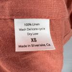 Sugar Candy Mountain Linen Midi Dress Rust Orange XS Made in USA NWT Minimalist Photo 4