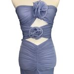 MARIANNA SENCHINA for FWRD Strapless Flower Bloom Midi Dress Small New Womens Purple Photo 5