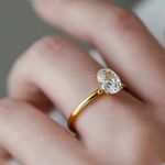 25 Sterling Silve 1 CT Zircon oval engagement ring size 5 Gold Photo 2
