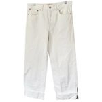 Madewell NWT Low Slung Baggy Pure White Rigid Jeans Women’s Size 28 Photo 3