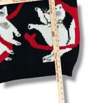 Hasting & Smith Vintage 90s Cat Sweater Hastings & Smith Black Novelty Jingle Bell L Photo 4