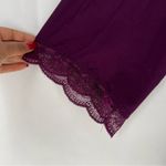 LOGO By Lori Goldstein Logo Lavish Purple Velvet Lace Cropped Flare Sleeve Swing Tunic Top Whimsygoth‎ Photo 3