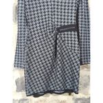 P. Luca Milano Dress Woman's Large Gray Black Houndstooth Mini Fitted Preppy Photo 3