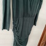 Michael Stars  Green Long Sleeve Mini Dress Ruched NWOT Photo 3