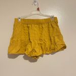 SO Women’s Medium  Mustard Yellow Ruffle Shorts High Rise Fabric Belt Tie Summer Photo 5