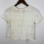 Aerie ‎ T Shirt Women M Tie Hem Beige Tie Dye Cotton Tee Casual Coastal Cowgirl Photo 5