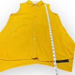 Fever Mustard Yellow Button Up Collared Tank Top Women’s Small Oversized Gold Photo 6