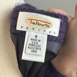 Talbots  Skirt Jacket Suit Size 8 Petite Purple Boucle Nubby Tweed Wool Mohair Photo 10