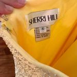 Sherri Hill Yellow Open Back Dress Photo 2