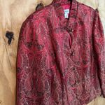 Metaphor  Gold & Red Tapestry Blazer Jacket Sz L Photo 1