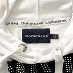 Calvin Klein NWT White Studded Semi Cropped Raw Hem Hoodie XL Photo 3