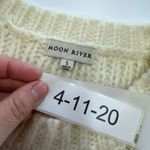 Moon River  Sweater Womens Small Cream Elsa‎ Open Knit Detail Oversized Photo 5