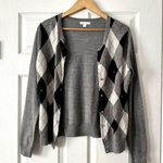 New York & Co. Y2K Argyle Cardigan Sz L Photo 0