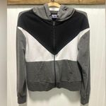 Pony Gray and Black Colorblock Hoodie size large vintage look Photo 0