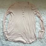 Aerie  Pink Long Sleeve Top Henley Photo 0