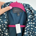 Ann Taylor NWT Chic Navy Dotted Trench Coat size medium Photo 9