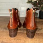 Lands' End Lands’ End Scalloped Edge Brown Leather Ankle Boots Photo 10