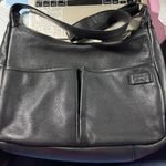 MARGOT New York Leather Handbag Gold Zip Top Women's Black Hobo Shoulder Bag Photo 1