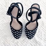 Born on Fifth for Antonio Melani Emily Black Velvet Pearl Platform Pumps Size 6 Photo 1