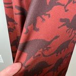 COWCOW Dress XL Brown Dinosaur Fit Flare Novelty Short Sleeve A Photo 9