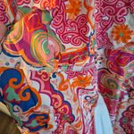 Tommy Hilfiger  Multicolor Paisley Print Wrap Dress Short Sleeve Cotton Blend‎ Photo 2