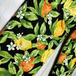 Talbots Citrus Fruit Print Slacks Crop Pants size 12 Photo 5