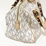 Michael Kors  Grayson Trunk/Duffle Bag White Vanilla Monogram Medium Photo 3