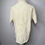 Vilagallo Animal Print Shirt Metallic button back blouse Size 4 Photo 4