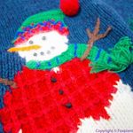 Vintage Croft & Barrow Christmas sweater with 3D snowman cardinal, L Blue Size L Photo 11