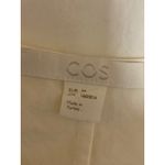 COS Women's White Half Sleeve Crew Neck button Down Blouse Shirt Top Size 6 Photo 3