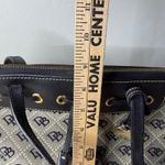 Dooney & Bourke  Monogram Canvas Leather Satchel Shoulder Bag Purse Tassel Logo Photo 10