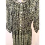 Figueroa & Flower Animal‎ Print Maxi Dress L Green Floral Cottage core Boho Slip Size L Photo 1
