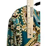 Chico's  Resort Teal Paisley Print 3/4 Sleeve Dress‎ Size 3 (16/18) Plus Stretch Photo 6