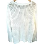Talbots Women's White 100% Cotton Cable Knit Long Sleeve‎ Sweater 2X Photo 2