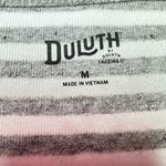 Duluth Trading Tank Top Women’s Size M Gray Striped Casual Sleeveless Minimalist Size M Photo 6