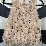 ZARA  Beige Sequin Crop Top Photo 0