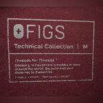 FIGS  Women's Casma Three Pocket Scrub Top in Burgundy Size Medium Photo 4