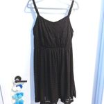 Torrid Womens Plus Size 1 1X 14 Black white polka dot babydoll empire dress Photo 1