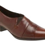 Munro American Women's Burgundy Leather Slip On Block Heel Dress Shoes Size 10 N Brown Photo 0