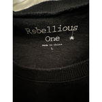 Rebellious One Women's Black Red White LOVE Sequin Sweatshirt L Photo 2